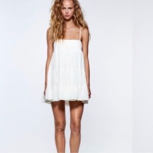 NWT Zara White Dress 0881/322/250 Size XS